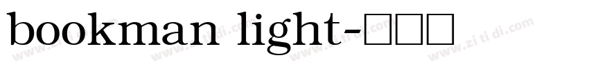 bookman light字体转换